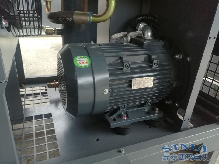 柳州富达机械空压机设备上应用我厂的高效电机